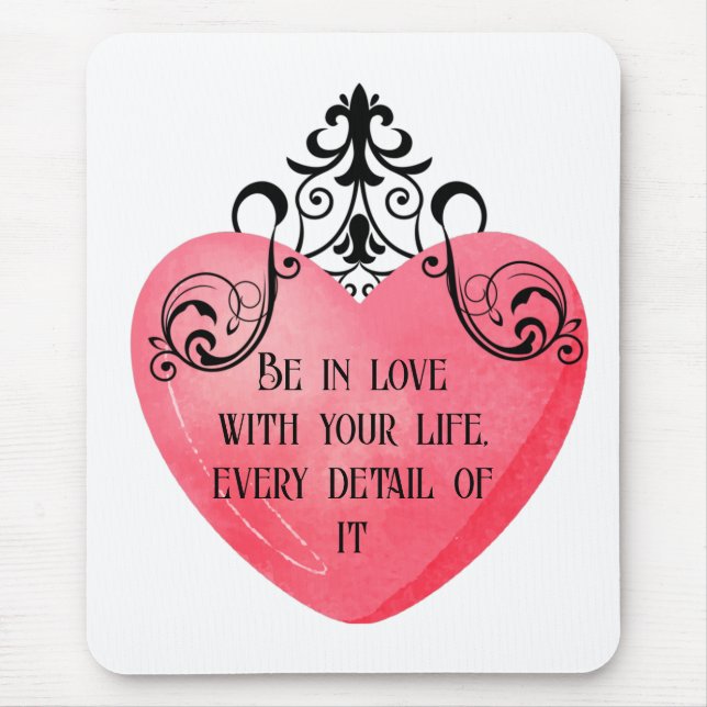 Romantic Heart Design  Mouse Pad (Front)