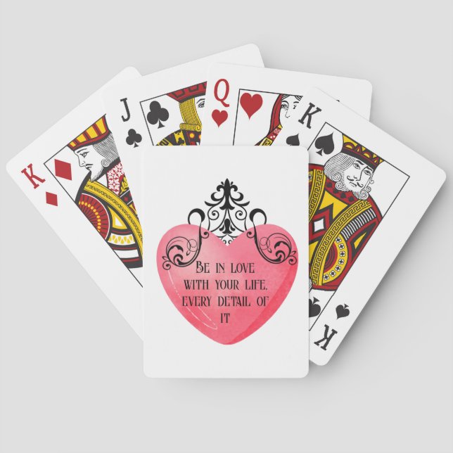 Romantic Heart Design  Poker Cards (Back)