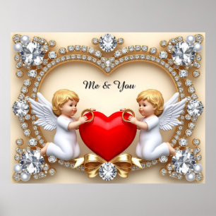 Romantic Heart Design Poster