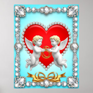 Romantic Heart Design Poster