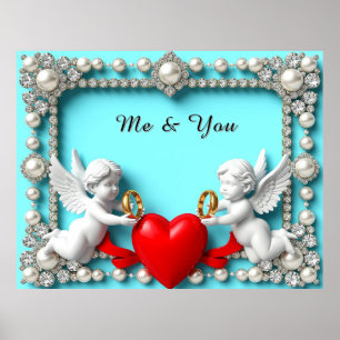 Romantic Heart Design Poster