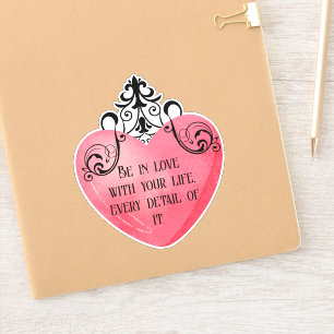 Romantic Heart Design Sticker