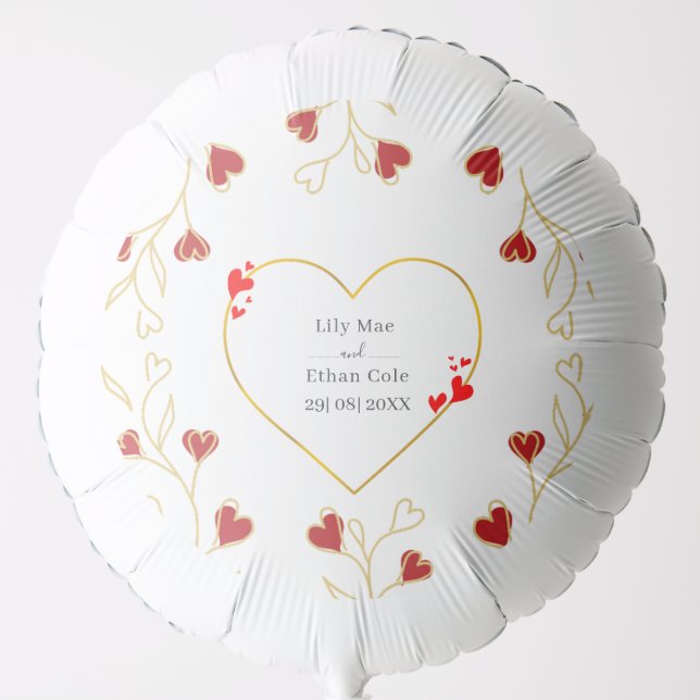 Romantic Heart Floral Balloon (Front)