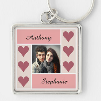 Romantic Heart Frame Gift - Add Your Own Photo  Keychain
