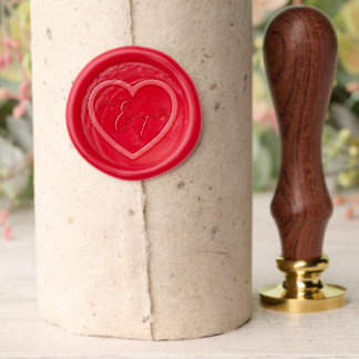 Romantic Heart & Initials Wedding Wax Seal Stamp