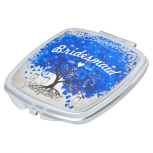 Romantic Heart Leaf Tree Bridesmaid Wedding Vanity Mirror