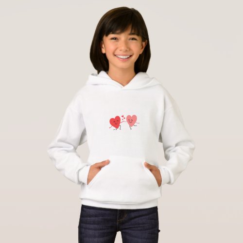 Romantic heart love exchange hoodie