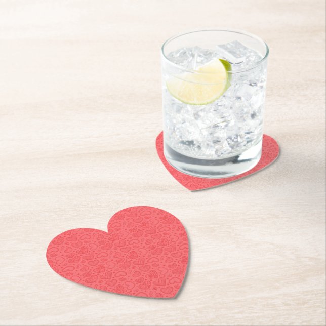 Romantic Heart Paper Coaster (Insitu)