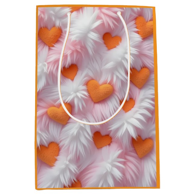 Romantic Heart Pattern Gift Bag (Front)