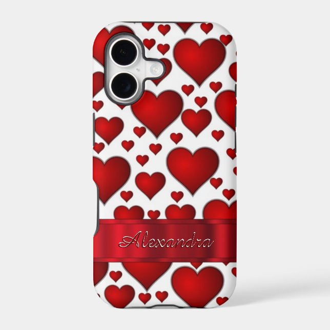 Romantic heart pattern personalized iphone case (Back)