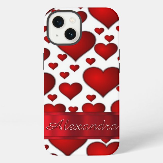 Romantic heart pattern personalized iphone case (Back)