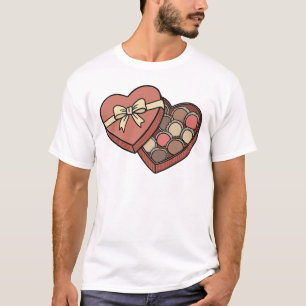 Romantic Heart-Shaped Chocolate Box Valentine T-Shirt