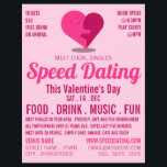 Romantic Heart, Speed Dating Event Advertising Flyer<br><div class="desc">Romantic Heart,  Speed Dating Event Advertising Flyer by The Business Card Store.</div>