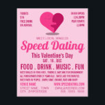 Romantic Heart, Speed Dating Event Advertising Flyer<br><div class="desc">Romantic Heart,  Speed Dating Event Advertising Flyer by The Business Card Store.</div>