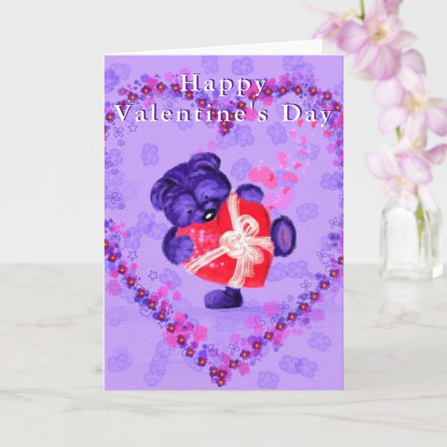 Romantic Heart Valentine's Day Card (Orchid)