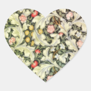 Romantic Heart Vintage Floral Heart Sticker