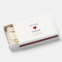 Romantic Heart Wedding Matchbox | Personalized