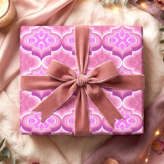 Romantic Heart Wrapping Paper In Pink Shades