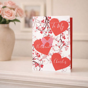 Romantic Hearts for Him Valentine’s Day  Holiday Card
