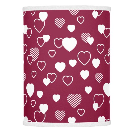 Romantic hearts lamp shade (Front)