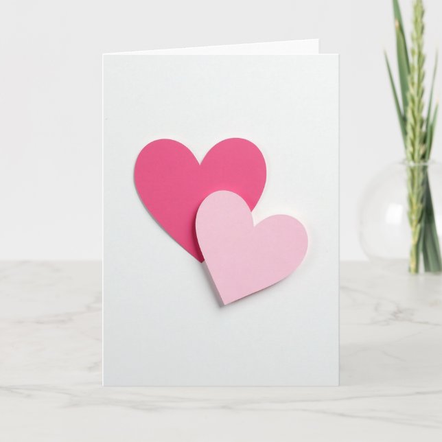 Romantic Hearts Love Card (Front)