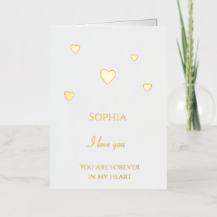 Romantic Hearts Love   Foil Greeting Card