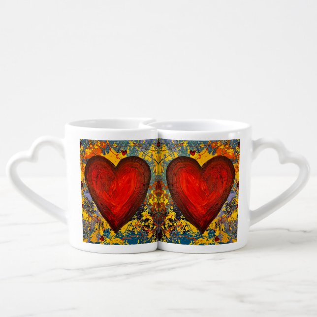 Romantic Hearts Lovers' mug (Back Nesting)