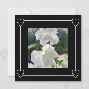 Romantic Hearts Modern Black Simple Wedding Photo Save The Date