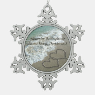 just married beach ornament