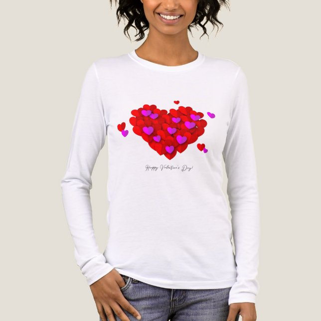Romantic Hearts Valentine’s Tri-Blend Tee (Front)