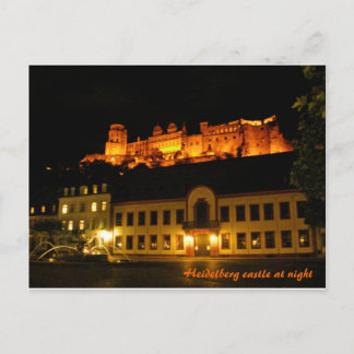 Romantic Heidelberg castle at night Postcard