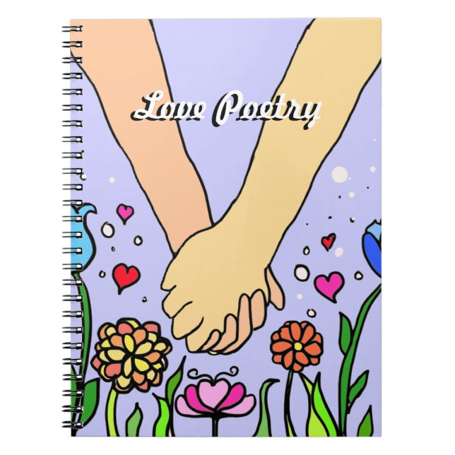 Romantic Holding Hands - dating / anniversary gift Notebook (Front)