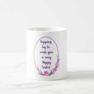 Romantic holiday wreaths Tulip flowers Easter Coffee Mug