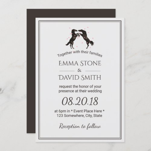 Romantic Horse Wedding Invitation