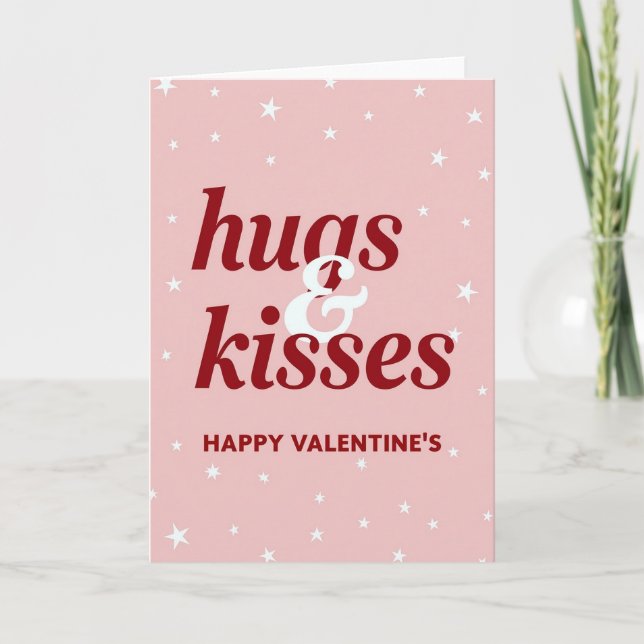 Romantic Hugs Kisses Card (Front)