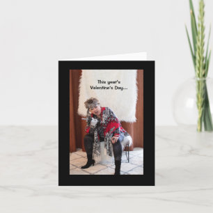 Romantic Humorous Valentine Walks to Fridge Card