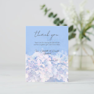 Romantic Hydrangea Floral Wedding Postcard
