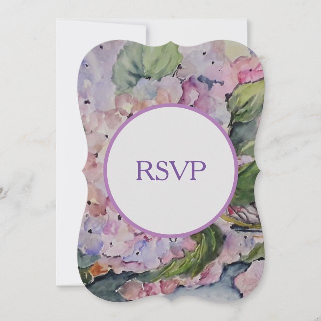Romantic Hydrangea Invitation (Front)