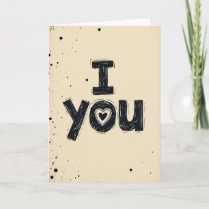 Romantic I Love You Art Card