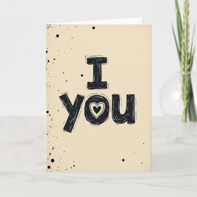 Romantic I Love You Art Card (Front)