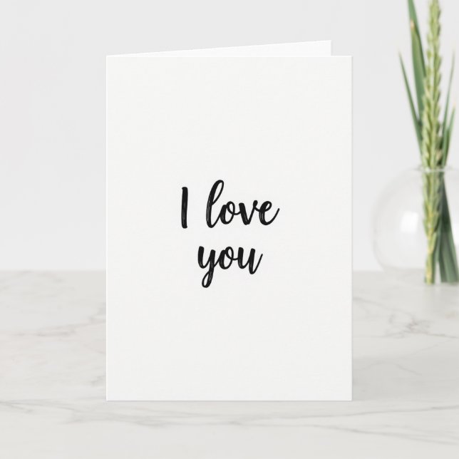 Romantic I Love You Greeting Card (Front)