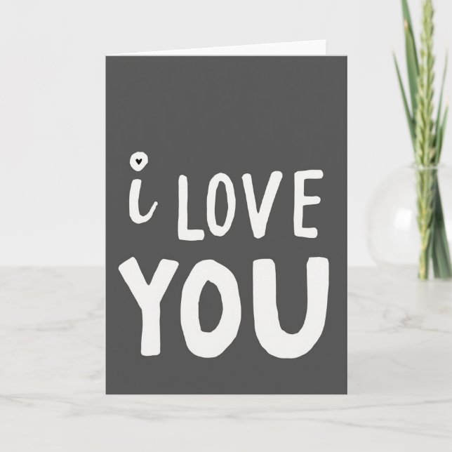 Romantic I Love You Handwritten Card (Front)