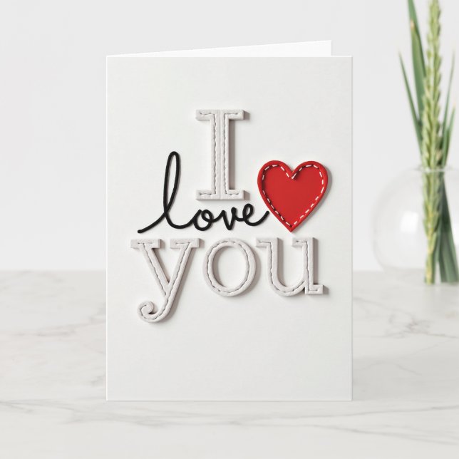 Romantic I Love You Heart Card (Front)
