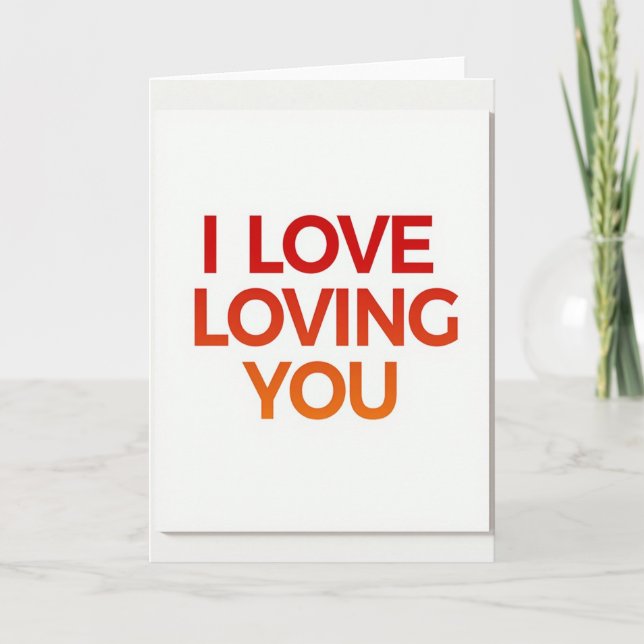 Romantic I Love You Love Card (Front)