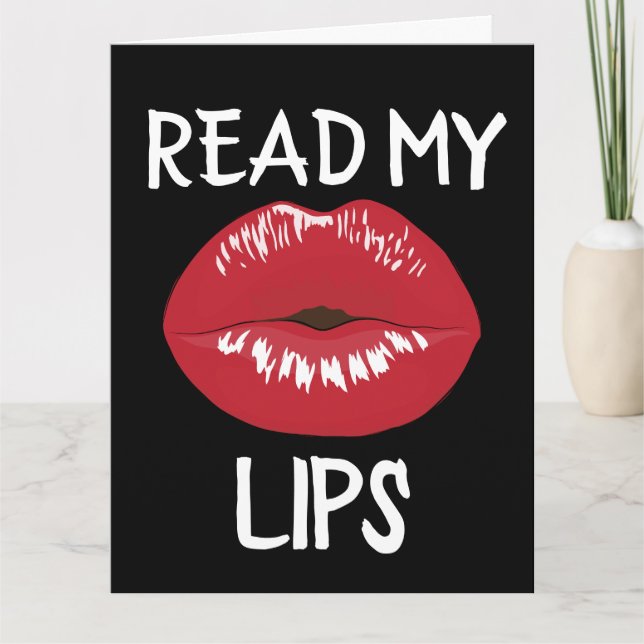 ROMANTIC I LOVE YOU RED LIPS CARDS FOR HIM (Front)
