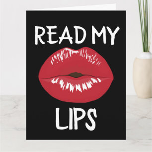 ROMANTIC I LOVE YOU RED LIPS CARDS FOR HIM