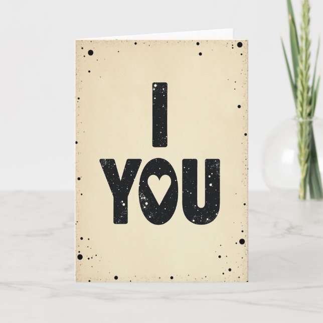 Romantic I Love You Stardust Card (Front)