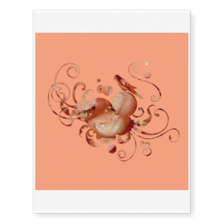 romantic in peach (I) Temporary Tattoos