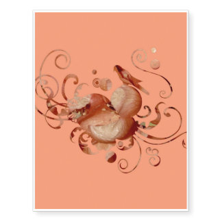 romantic in peach (I) Temporary Tattoos