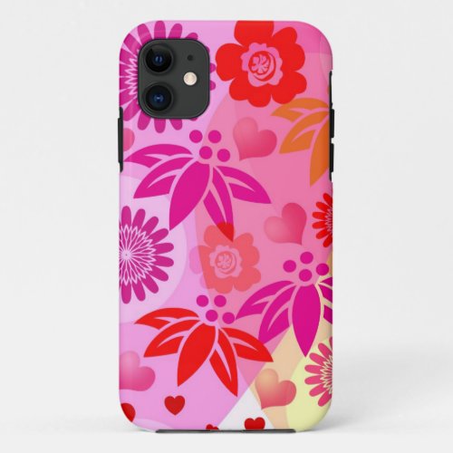 Romantic iPhone 5 case Hearts  flowers